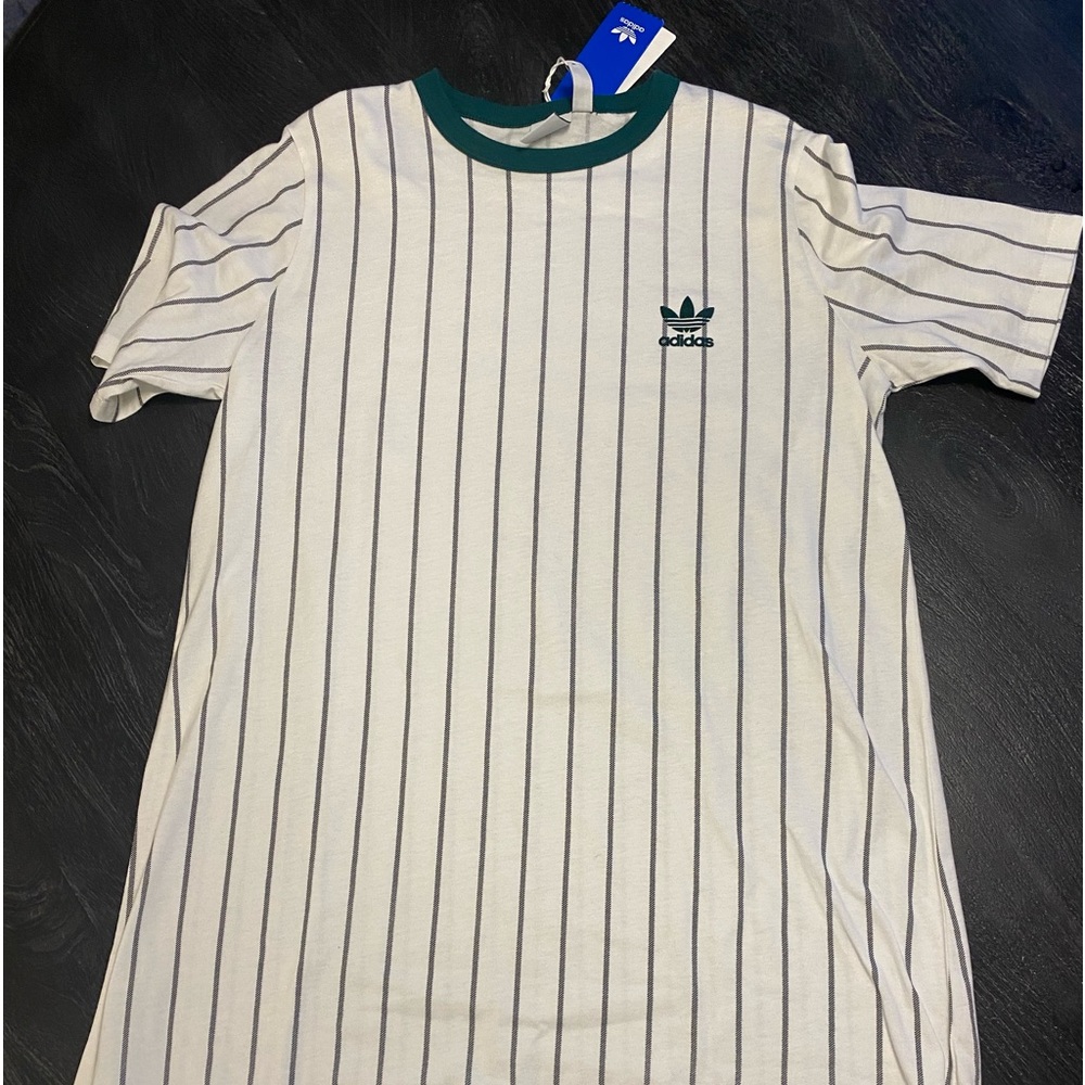 Adidas pinstripe T-shirt mini dress